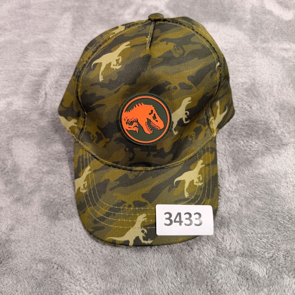 Jurassic World Hat Men OSFM Green Camo Dinosaur Dominion‎ Baseball Cap